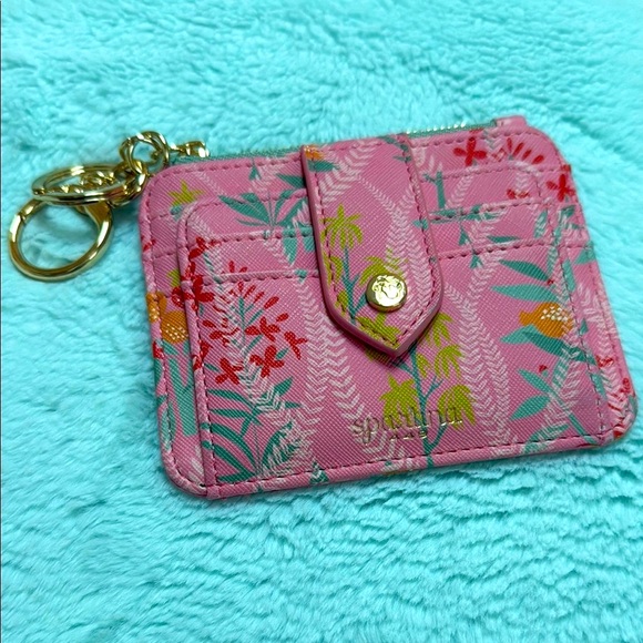 Spartina 449 Accessories - EUC Spartina 449 RFID Wallet Keychain Queenie: Topiary Pink